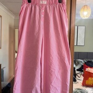 Primark Pink Striped Women's Trousers